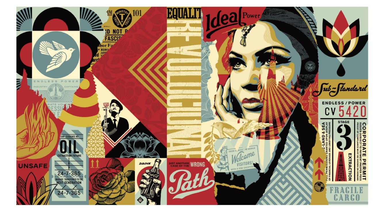 Shepard Fairey, Obey Ideal Power Mural, NFT © Obey Giant/Shepard Fairey