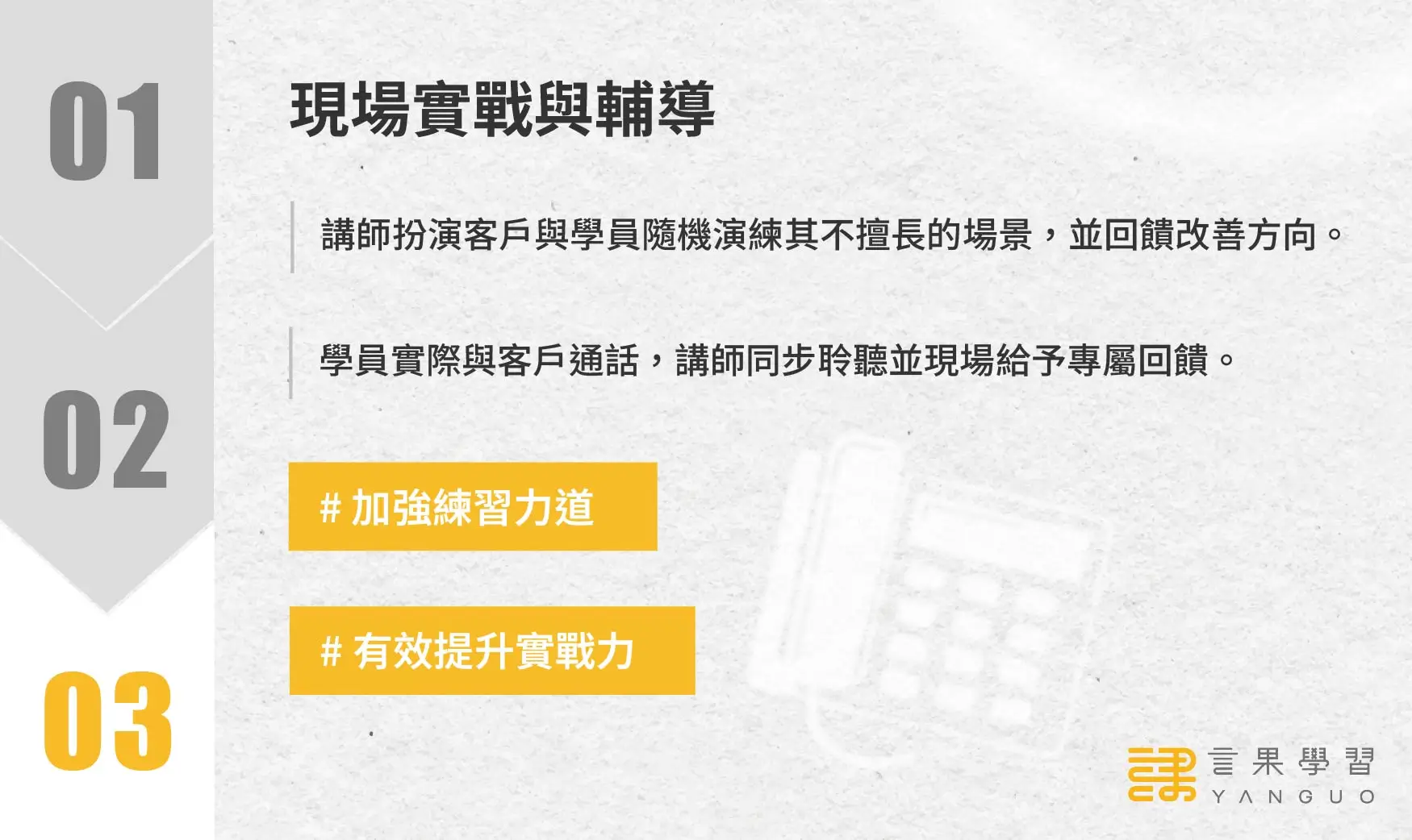 客服課程階段 3：現場實戰與輔導