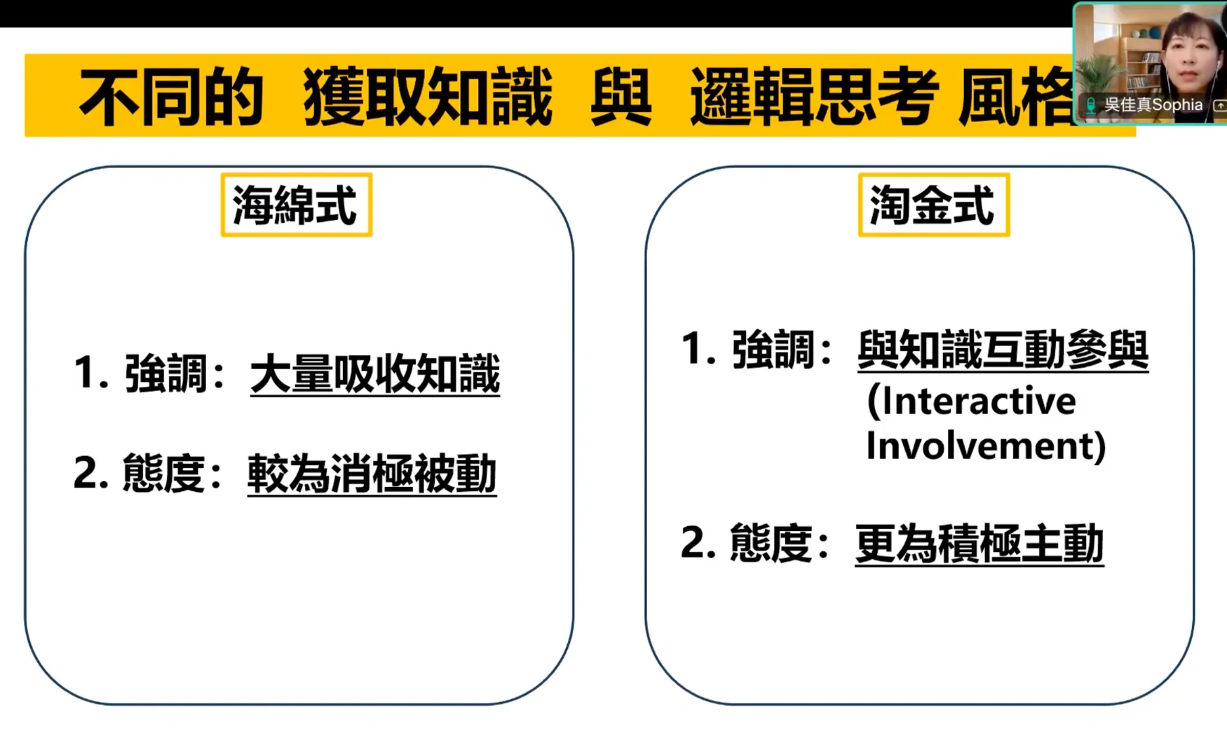 獲取知識與邏輯思考風格
