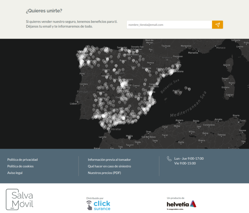 SalvaMóvil - Red de tiendas