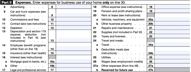 DoorDash 1099 Taxes | Part II of Schedule C