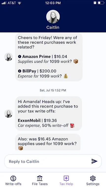 Screenshot of in-app notifications from Keeper alerting the user to confirmed and potential write-offs