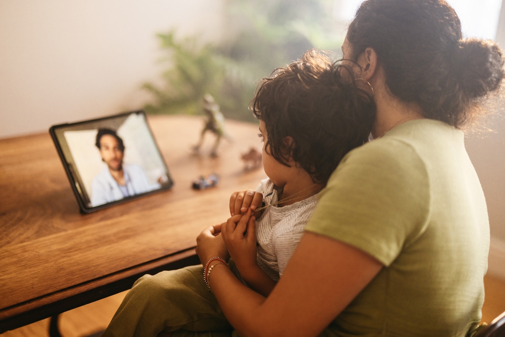 Child and mother during a counseling session