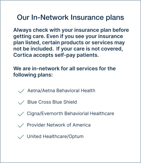 In-network insurance - Westchester, Naperville