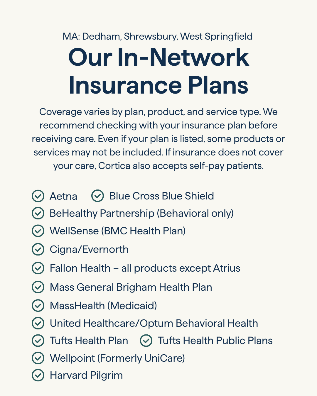 Insurances Springtide Legacy (Shrewsbury, Dedham, West Springfield)