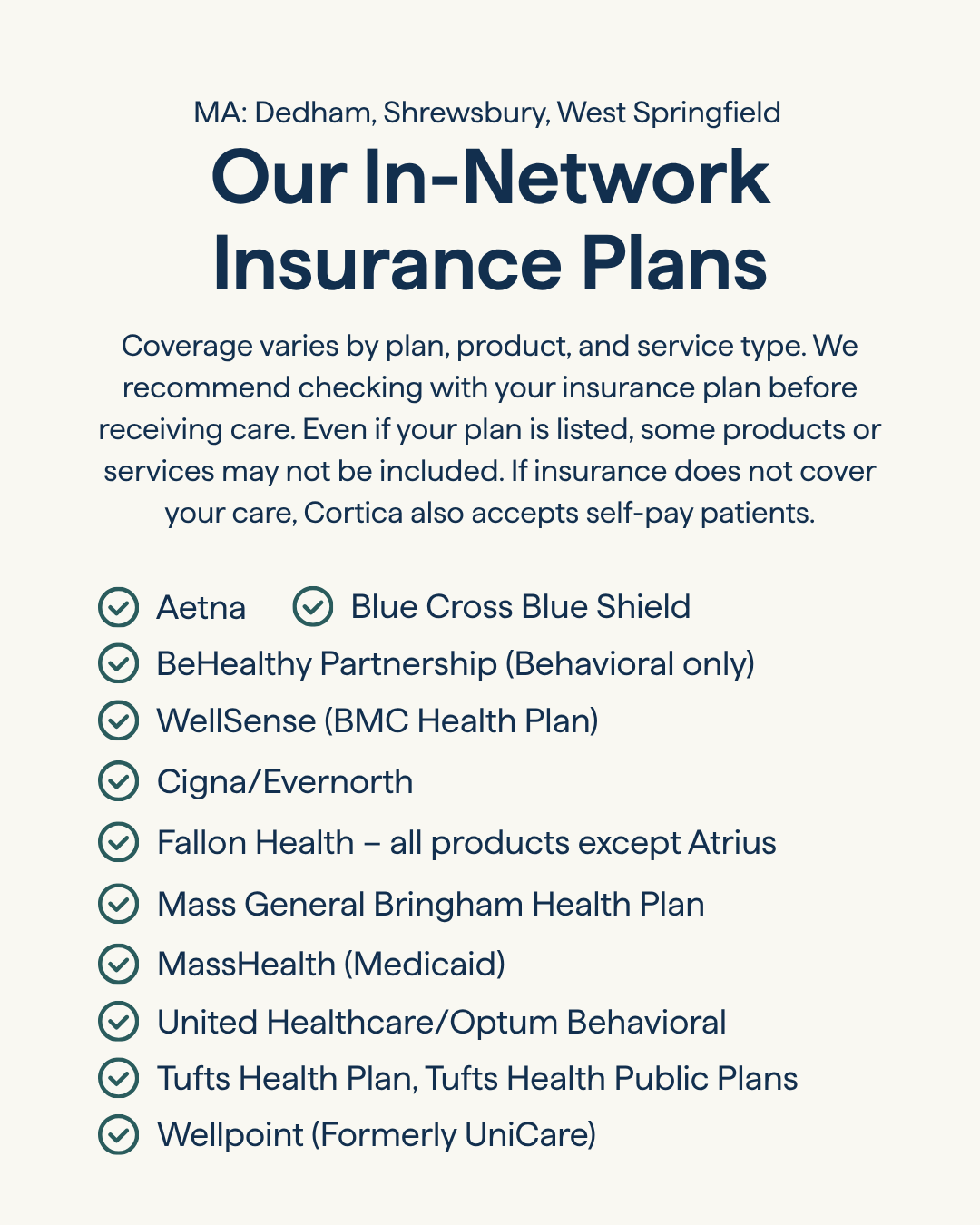 Insurances Springtide Legacy (Shrewsbury, Dedham, West Springfield)