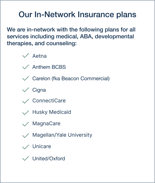 In-network insurance - West Hartford, Ridgefield, Trumbull