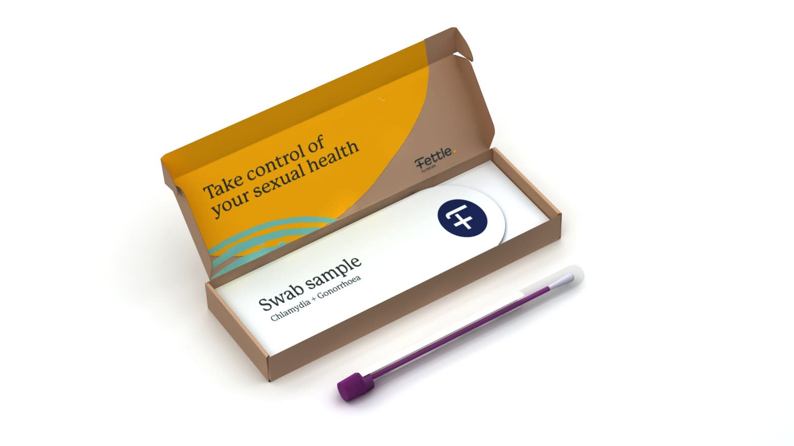 Image of Fettle Swab and packaging only, no instructions. 