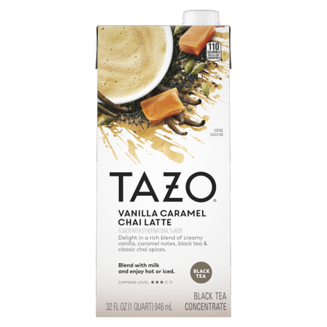 Tazo Vanilla Caramel Chai Latte Black Tea Bags 32  