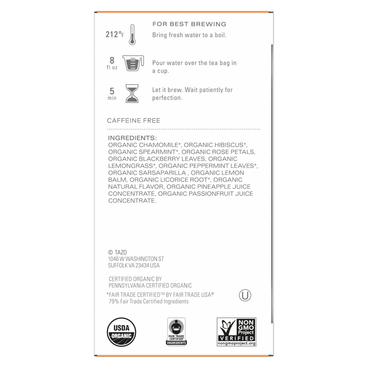 ORGANIC CALM CHAMOMILE 16 TEA BAGS image