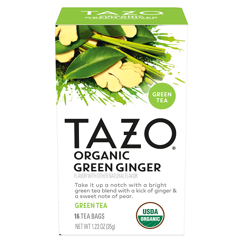 ORGANIC GREEN GINGER 16 TEA BAGS image