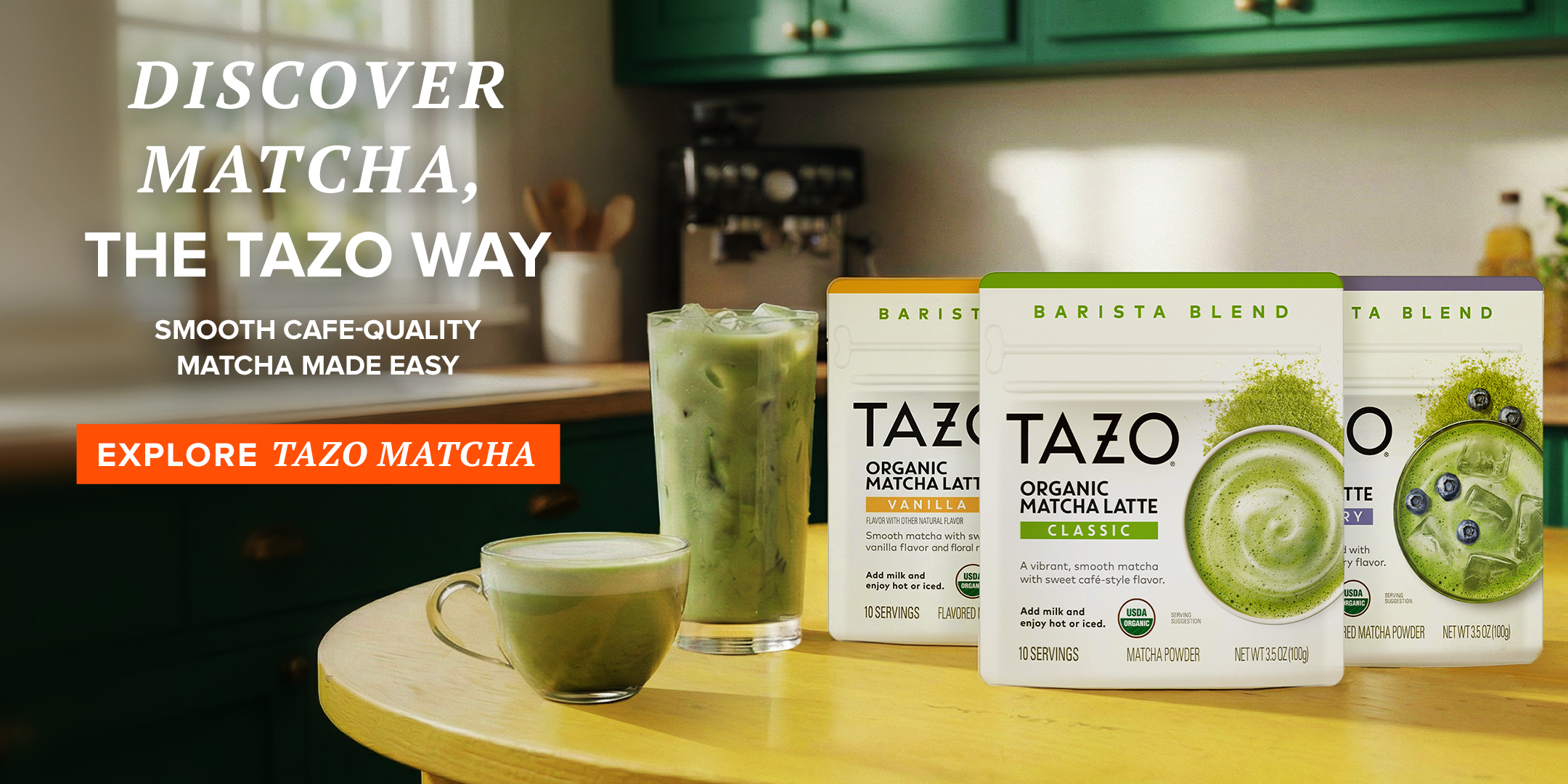 latte powder matcha  mobile banner image