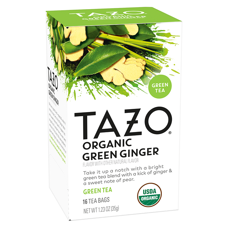 ORGANIC GREEN GINGER 16 TEA BAGS image