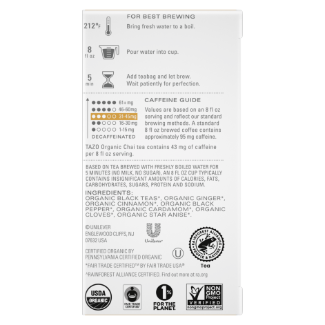 REGENERATIVE ORGANIC CHAI 16 TEA BAGS image