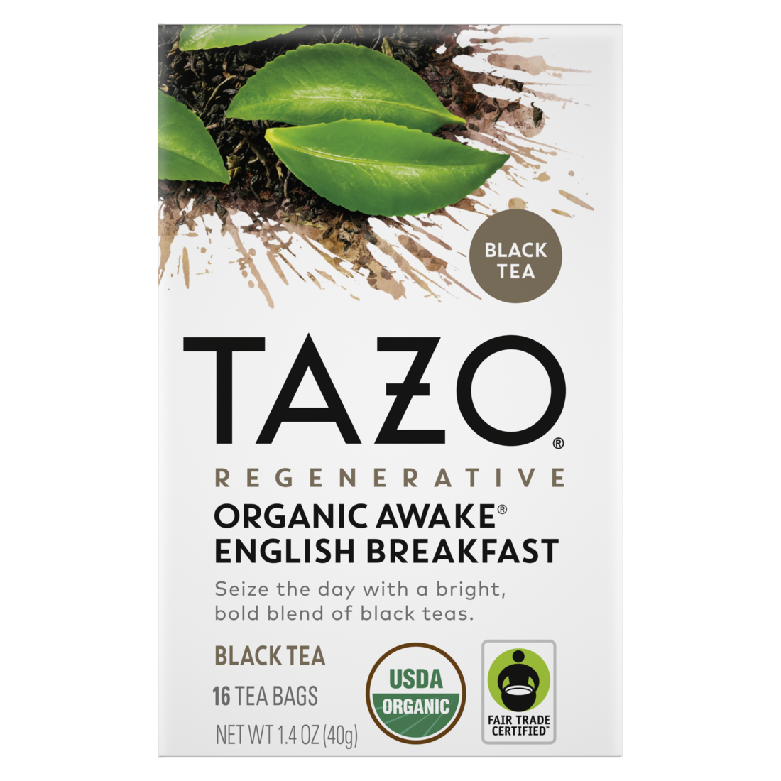 TAZO® Regenerative Organic Awake® English Breakfast 16 Tea Bags image