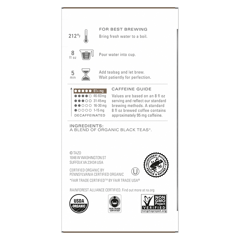 ORGANIC AWAKE® ENGLISH BREAKFAST 16 TEA BAGS img image