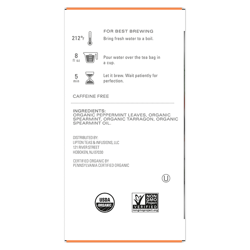 ORGANIC REFRESH MINT 16 TEA BAGS image