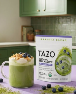 BLUEBERRY CHEESECAKE MATCHA LATTE image