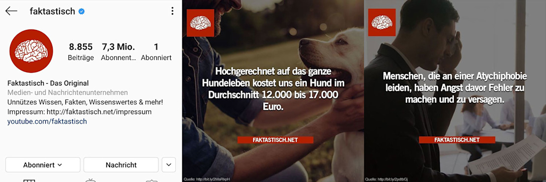 Screenshot Account Faktastisch