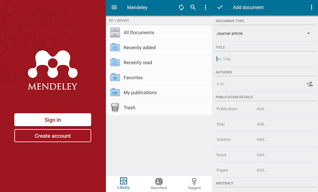 Screenshot App Mendeley