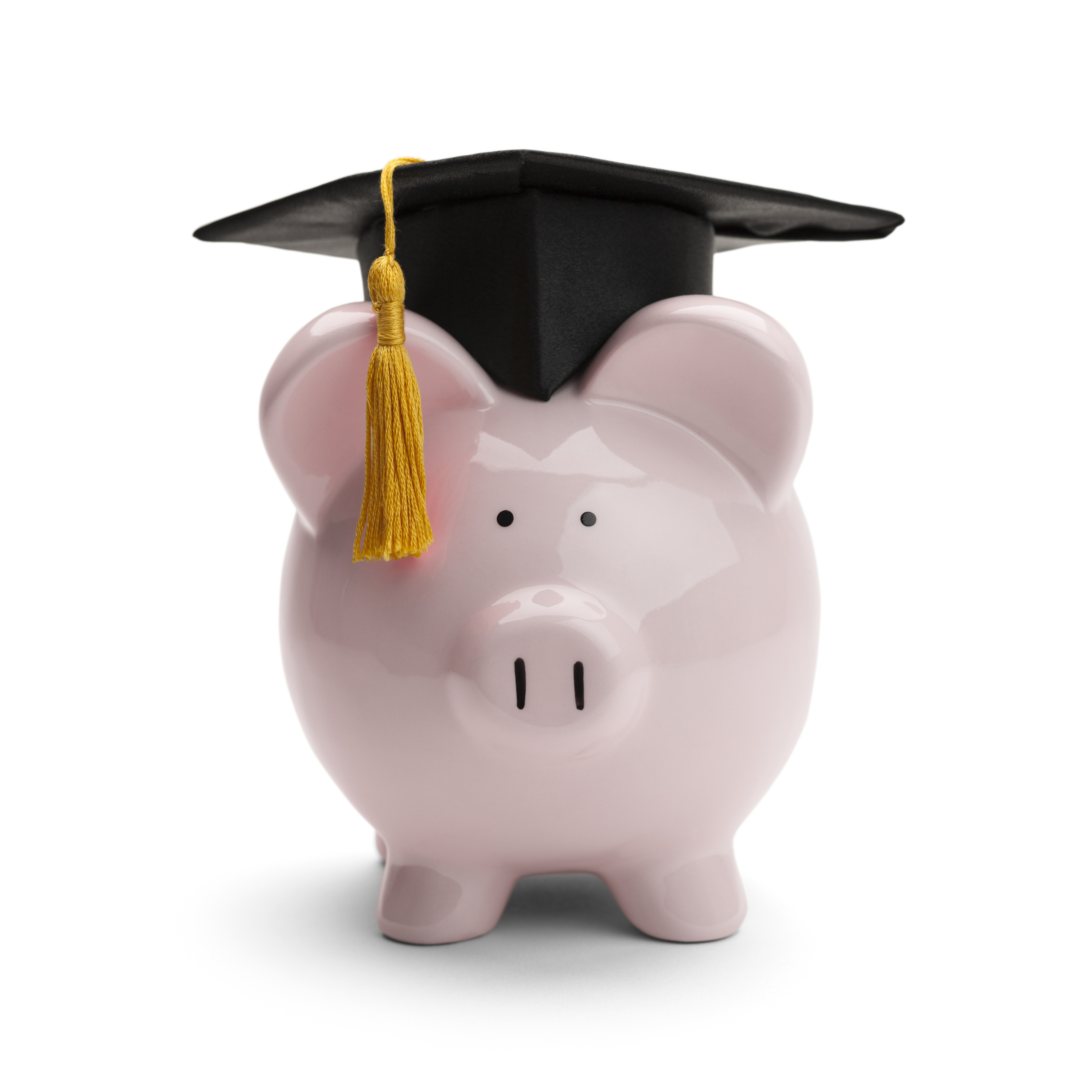 Sparschwein mit Absolventenkappe