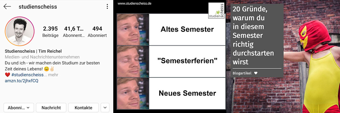 Screenshot Account Studienscheiss