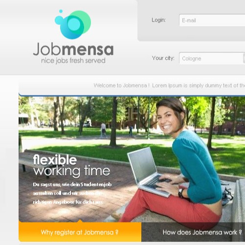 Jobmensa Screenshot von 2008