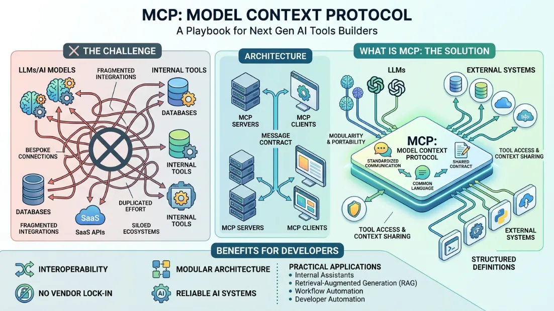 MCP: Model Context Protocol: A Playbook for Next Gen AI Tools Builders LLMs are