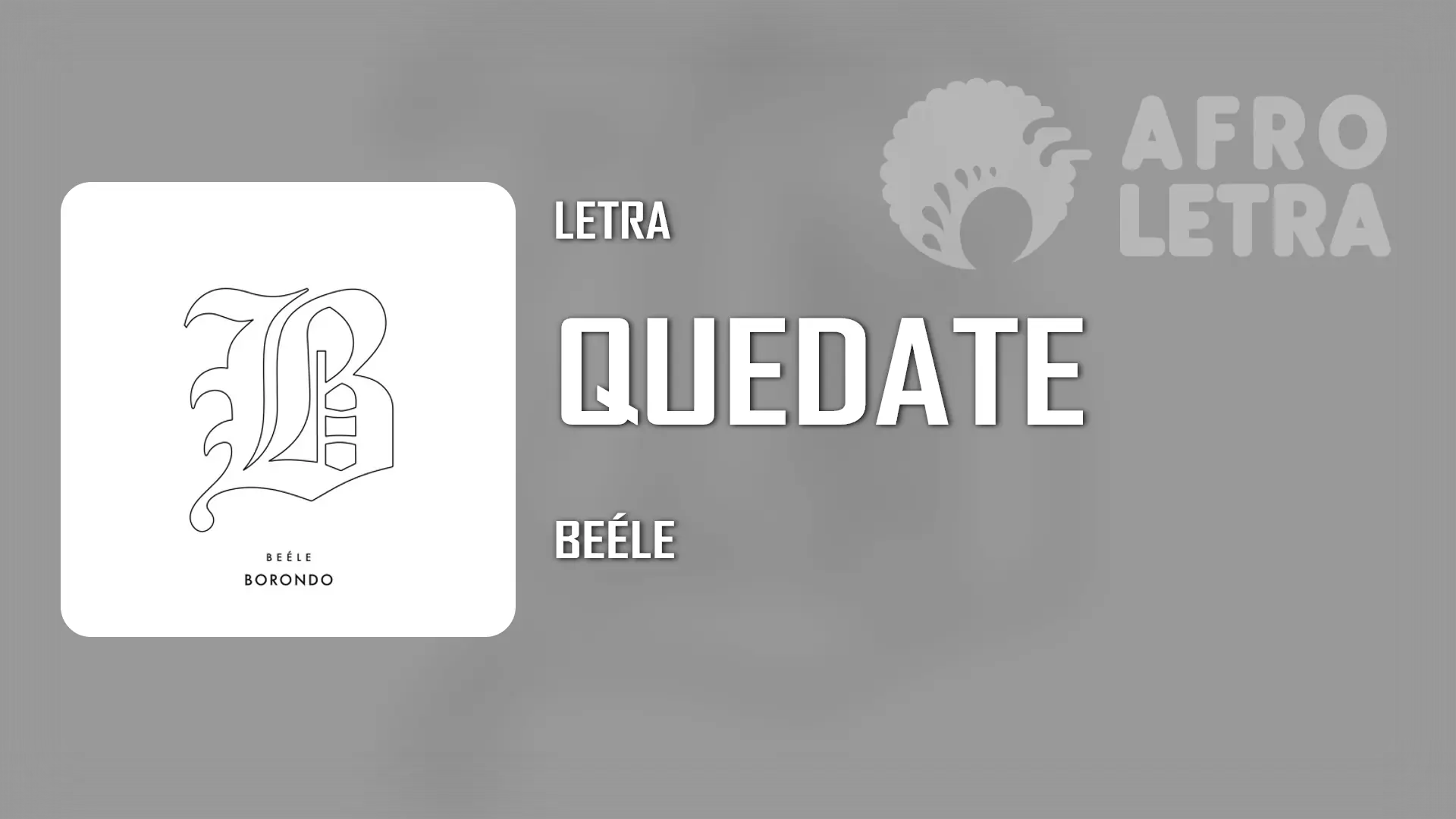 Cover de la letra: Quedate de Beele