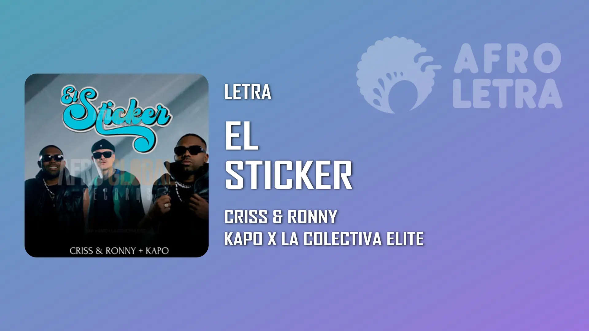 Imagen representando El Sticker de Criss y Ronny ft Kapo