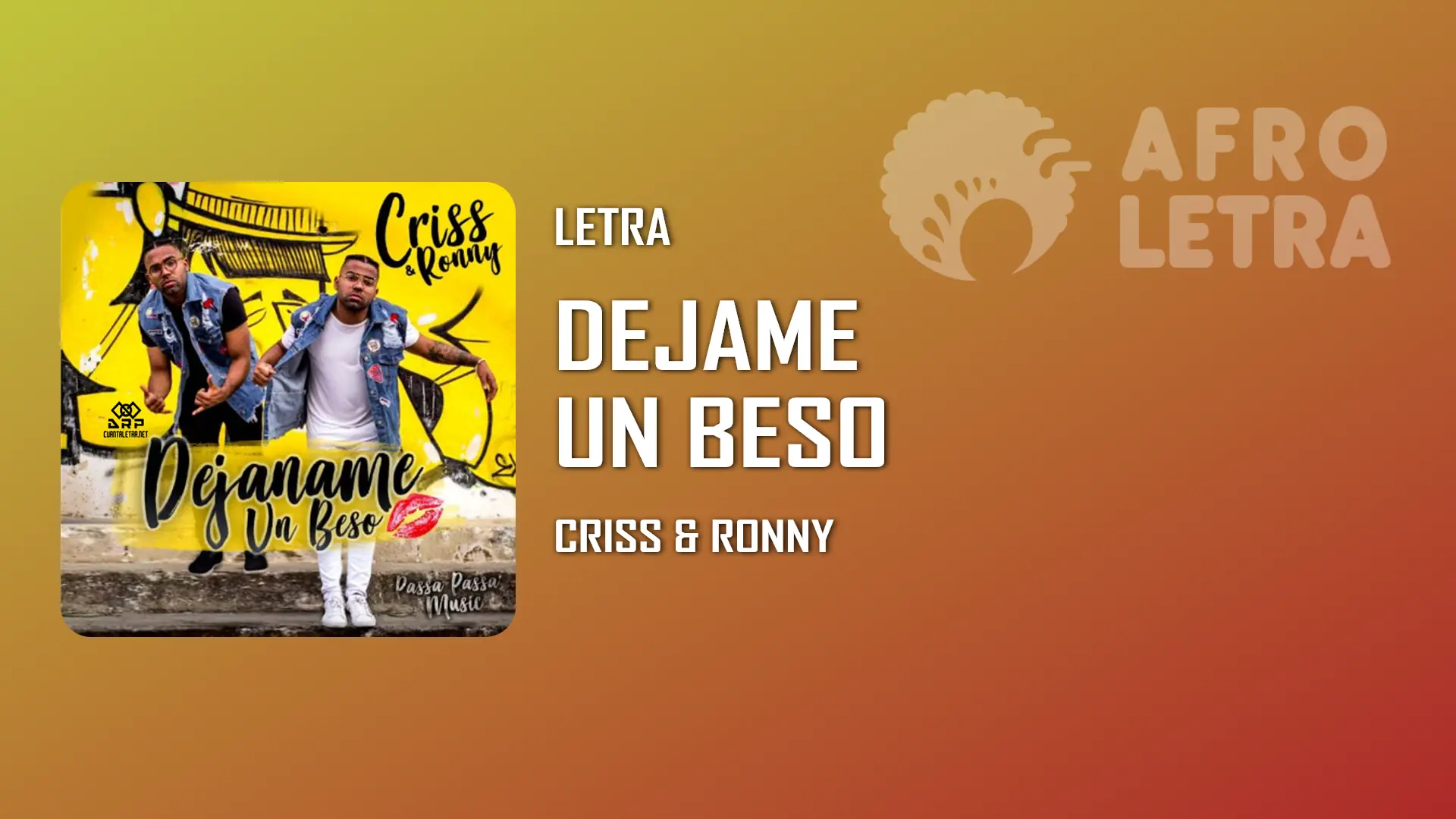 Imagen representando Dejame Un Beso de Criss y Ronny