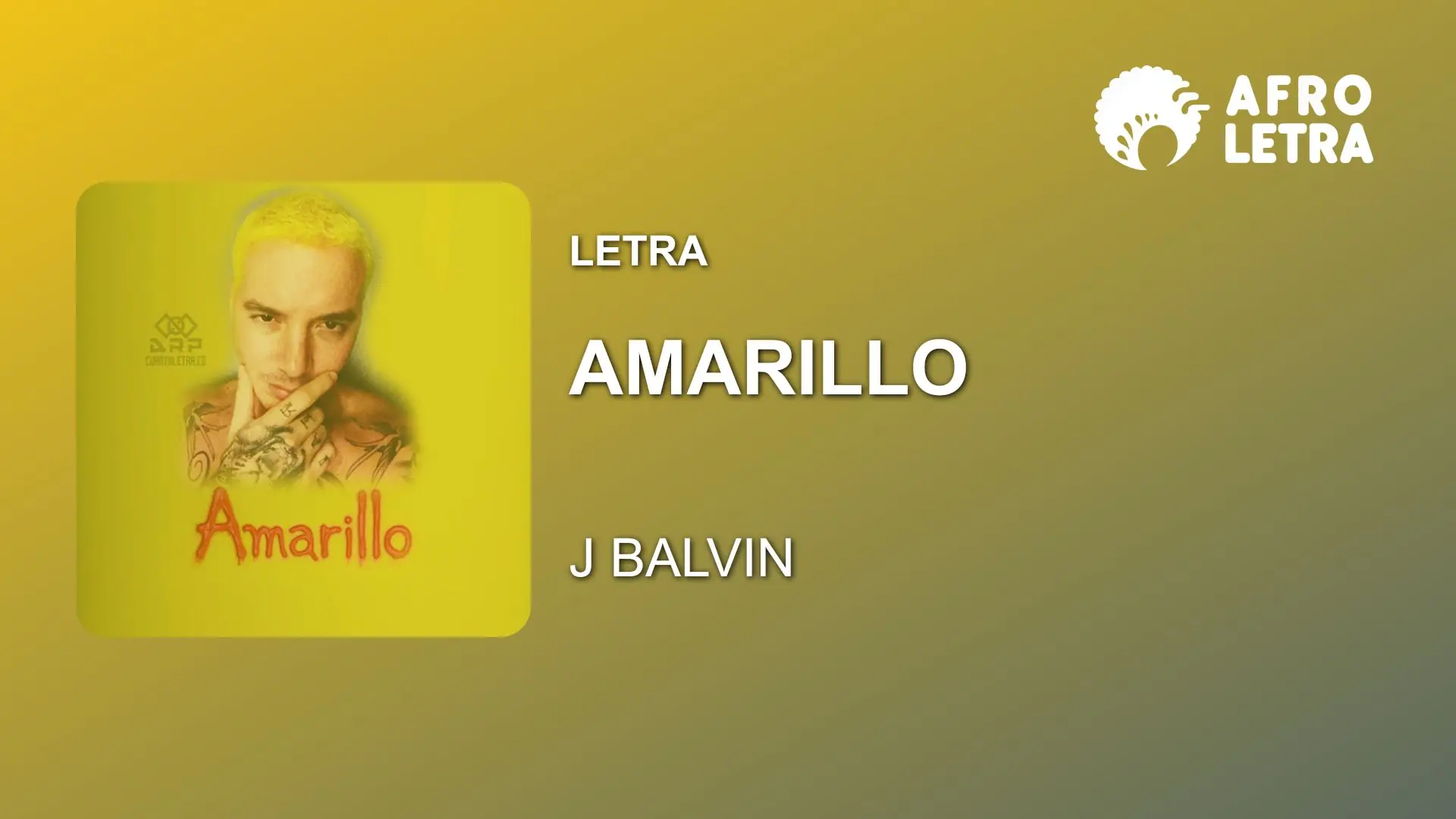Imagen representando Amarillo de J Balvin