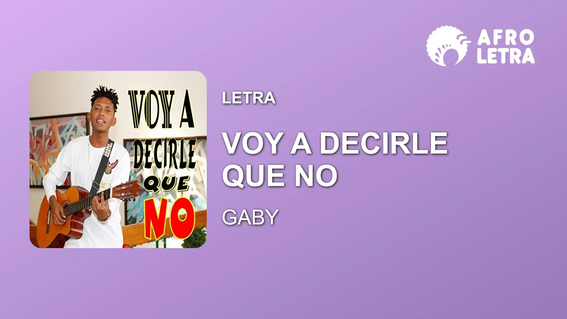 Imagen representando Voy a decirle (que no) de Gabby