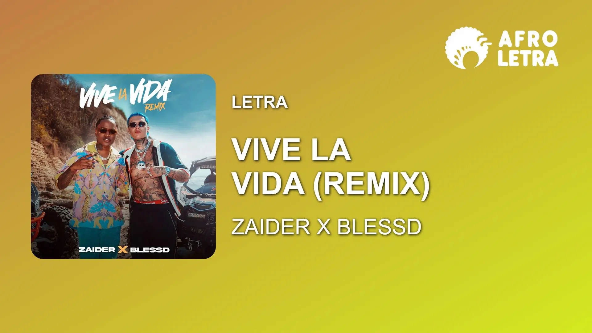 Imagen representando Vive La Vida de Zaider ft Blessd Remix