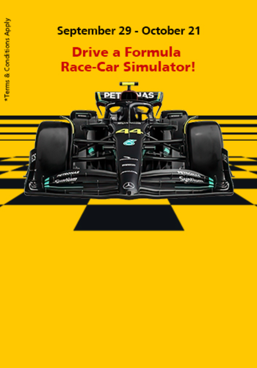 Drive a Formula Race-Car Simulator & Win Tickets