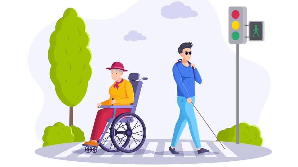 two-disabled-people-walking-crossing-avenue-road-vector-38667274