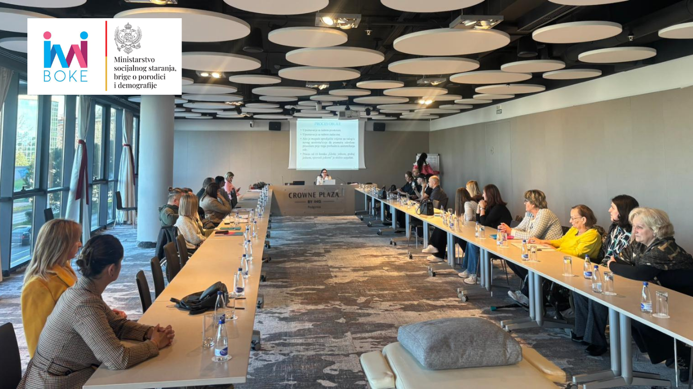 KORISNICI/E I ASISTENTI/KINJE I MI BOKE EDUKOVANI/E ZA ADEKVATNO PRUŽANJE I KORIŠĆENJE USLUGA PERSONALNE ASISTENCIJE I POMOĆI U KUĆI 