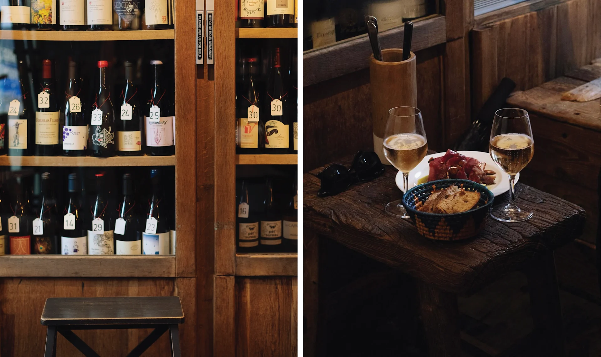 Septime La Cave wine bar in Paris pouring natural and biodynamic wines by the glass