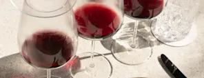 Glasses of red wine