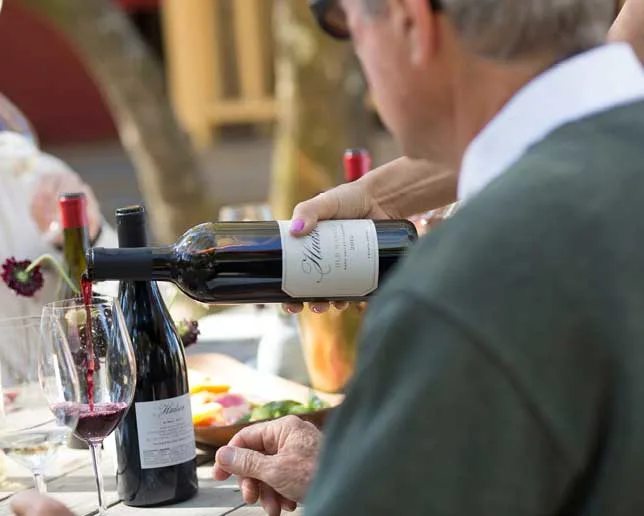 wine being poured