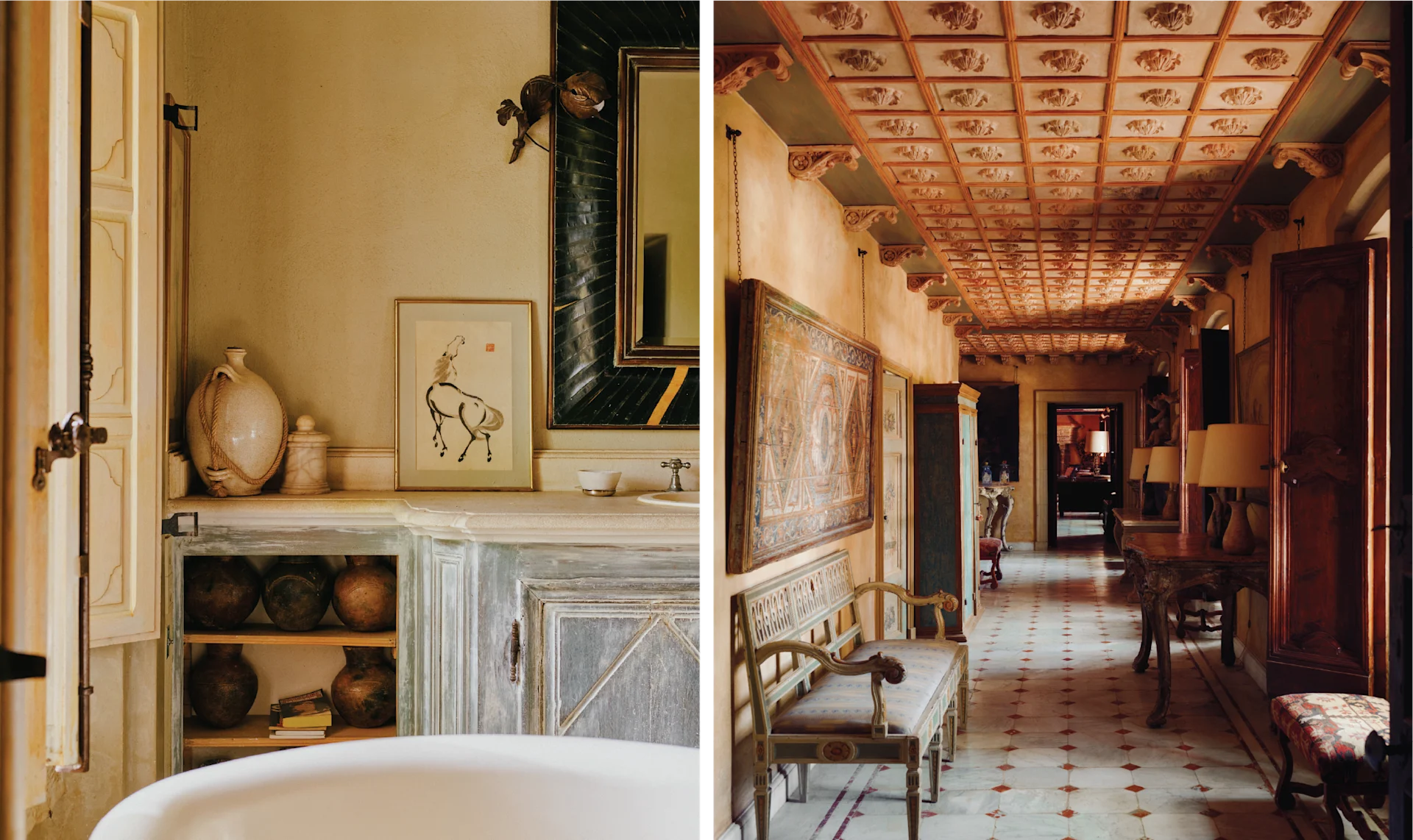 Restored 12th-century Provençal estate surrounded by olive groves and Luberon hills, featuring stone façades, terraced gardens, and an outdoor pool within Emmanuel Ungaro’s former private home.