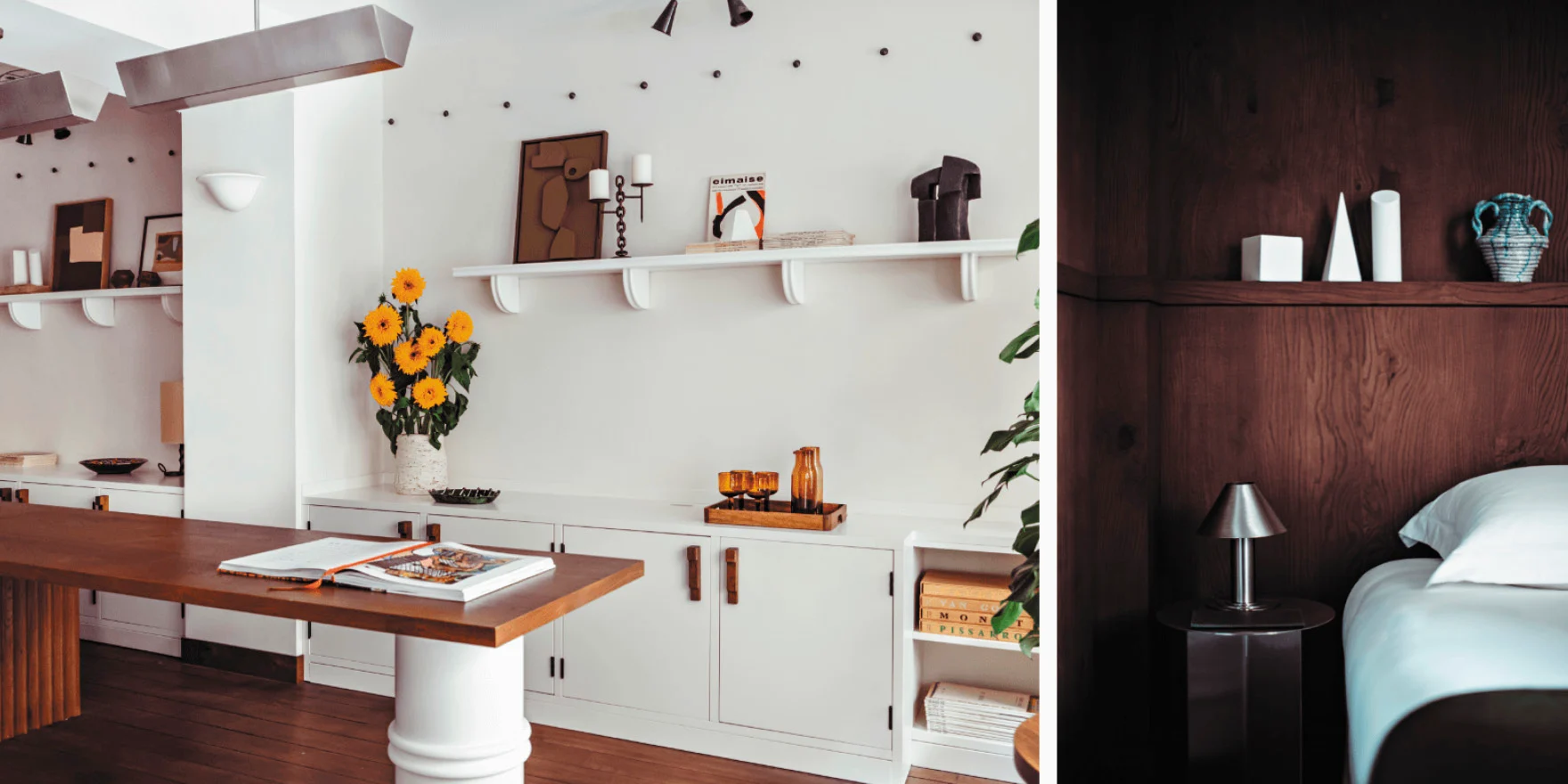 Lobby and room interior courtesy of the affordable Parisian Hôtel des Académies et des Arts