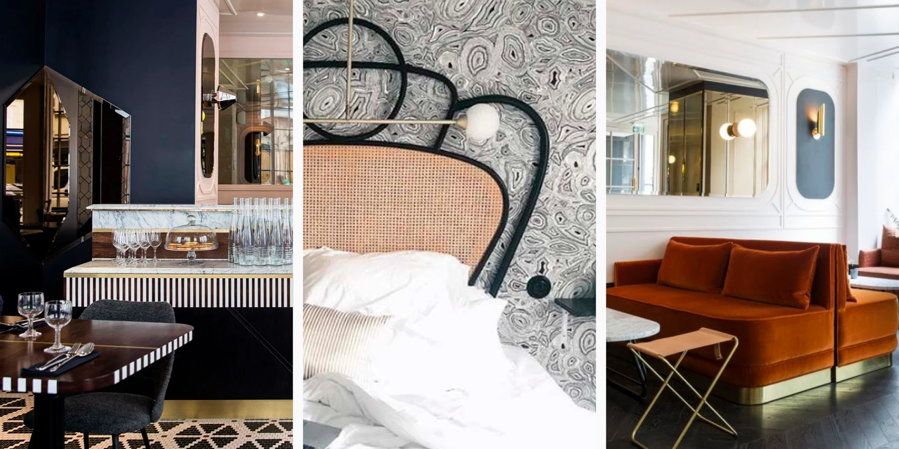 Dining area room interior, common space courtesy of the affordable Parisian Hôtel Panache