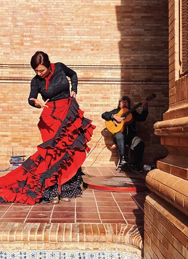 Flamenco Dancer and Guitarist 