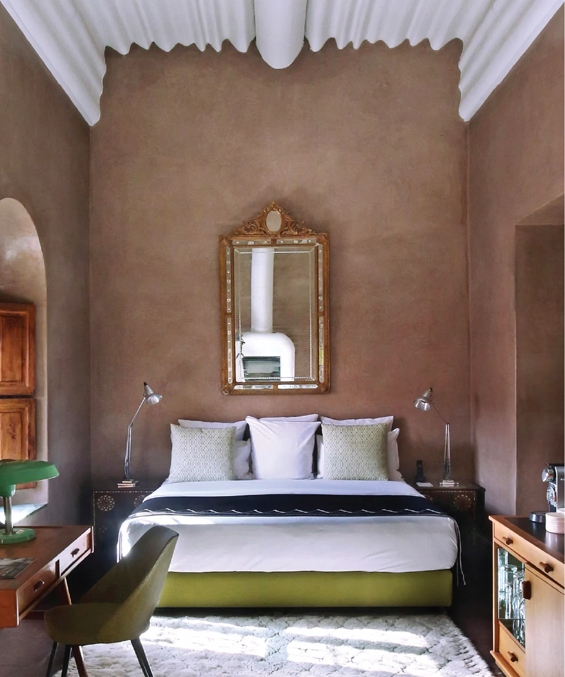 Another interior-focused visual with slightly darker, desaturated earthy tones. The composition suggests textured surfaces and warm ambient lighting.