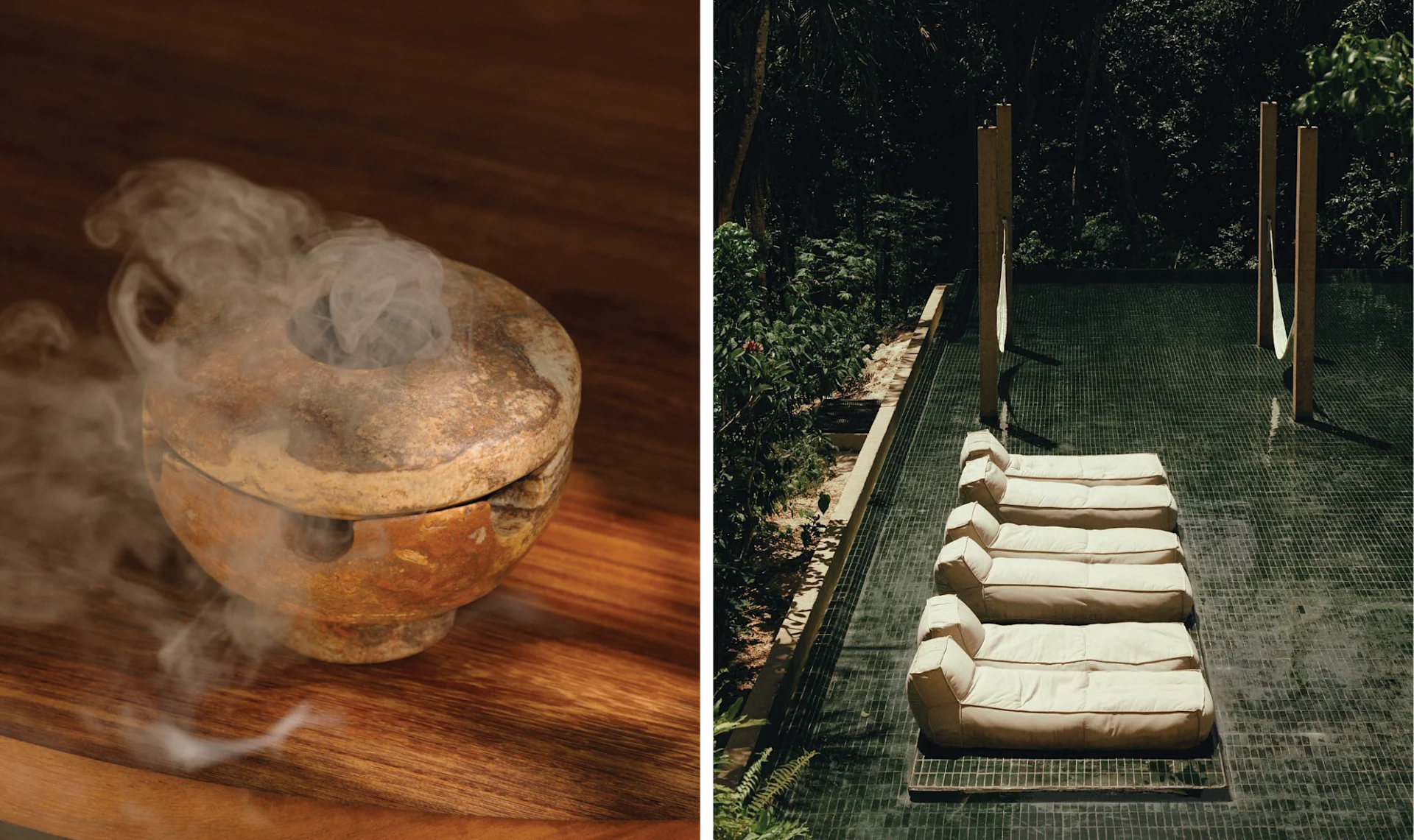Copal incense burning at Boca de Agua, evoking traditional rituals and aromatic ambiance
