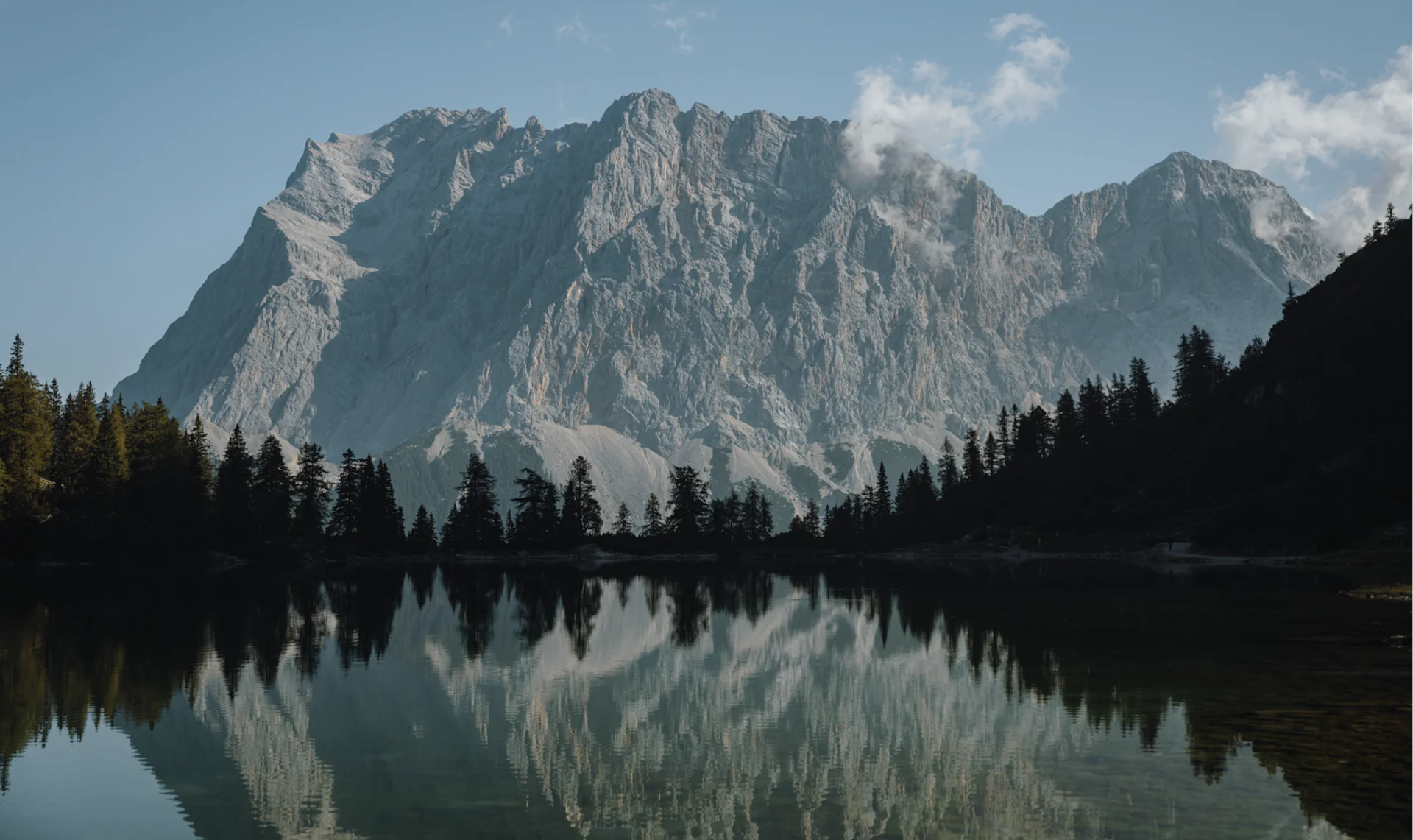 Zugspitze mountain range anchoring the Tyrolean landscape with dramatic alpine scenery