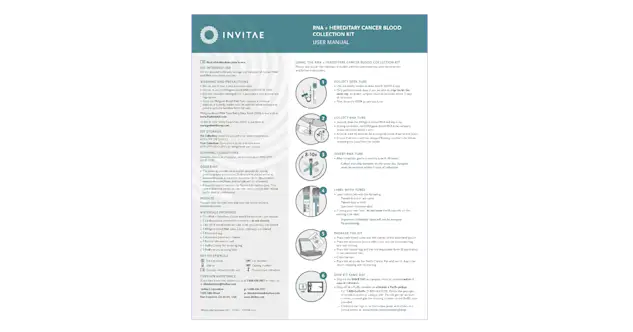 RNA cancer collection kit instructions | Invitae