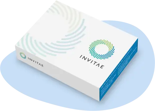 Invitae Genetic Testing Box on Blue Background – Health Testing