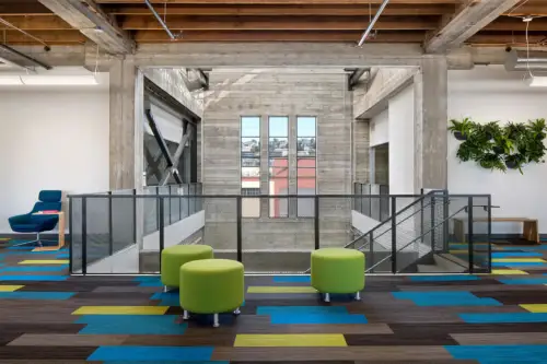 San Francisco office space with bright colors – Invitae Company